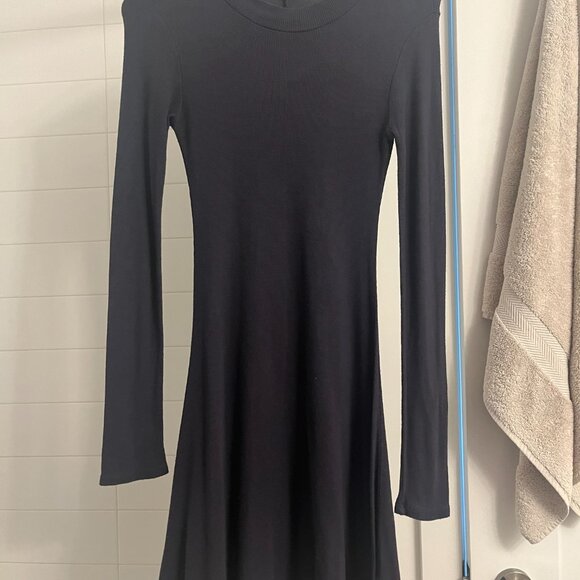 Lush - Mockneck long sleeve ribbed dress - Picture 1 of 3
